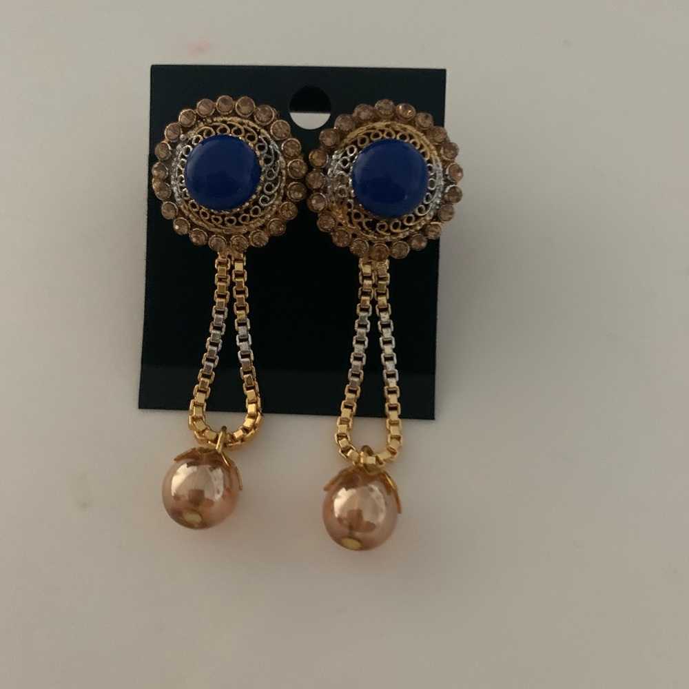 Long chain style earrings
